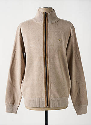 Gilet manches longues beige BENSON & CHERRY pour homme