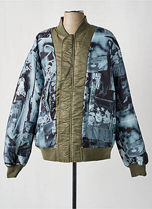 Blouson finition intérieure doublure imprimée vert DESIGUAL homme
