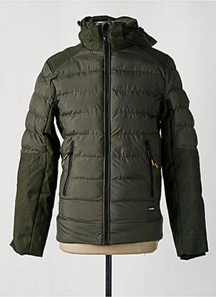 Doudoune manches longues a capuche vert GARCIA homme