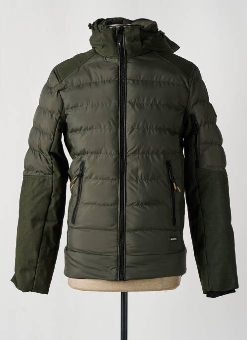 Doudoune manches longues a capuche vert GARCIA homme