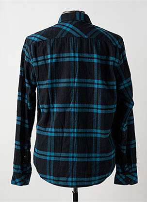 Chemise manches longues imprimé écossais bleu GARCIA homme