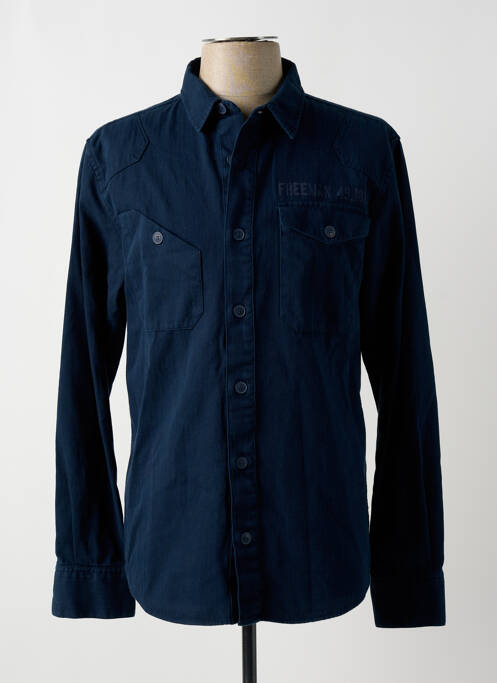 Chemise manches longues bleu FREEMAN T.PORTER pour homme