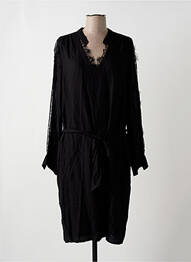 Robe mi-longue manches longues manches longues noir FREEMAN T.PORTER femme