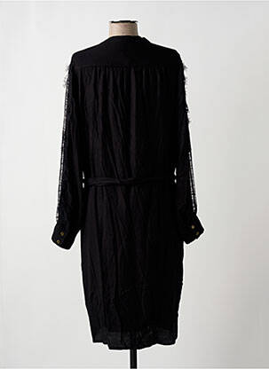 Robe mi-longue manches longues manches longues noir FREEMAN T.PORTER femme