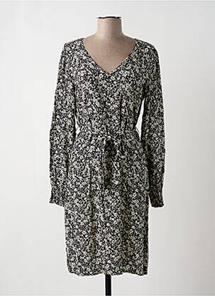 Robe mi-longue coupe fluide manches longues noir GARCIA femme