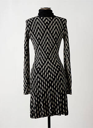 Robe mi-longue manches longues manches longues noir DESIGUAL femme