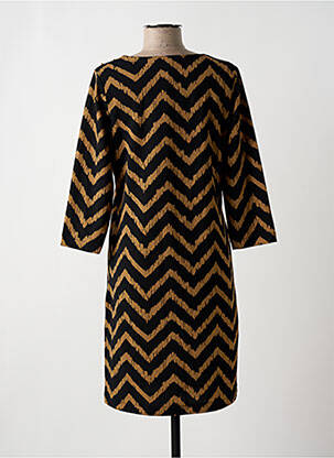 Robe mi-longue manches 3/4 manches 3/4 noir GARCIA femme