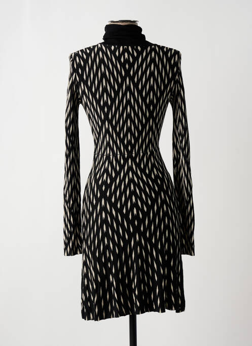 Robe mi-longue manches longues manches longues noir DESIGUAL femme