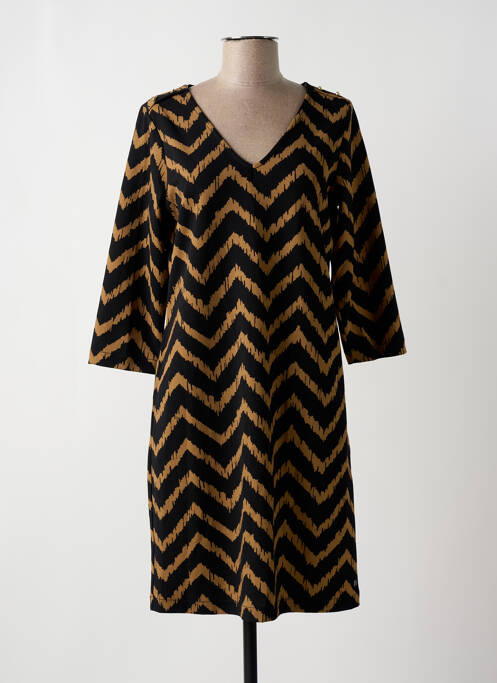Robe mi-longue manches 3/4 manches 3/4 noir GARCIA femme