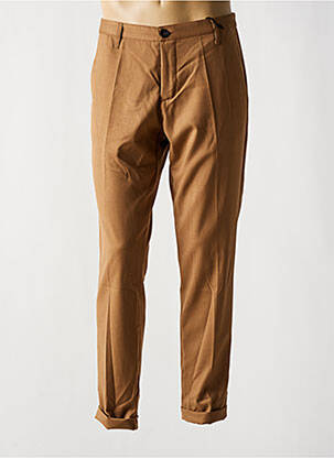 Pantalon slim fermeture zippée sous rabat boutonné beige IMPERIAL homme