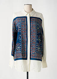 Chemisier imprimé fantaisie manches longues bleu SCOTCH & SODA femme