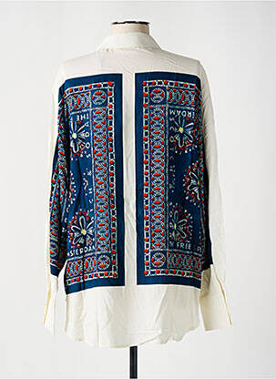 Chemisier imprimé fantaisie manches longues bleu SCOTCH & SODA femme