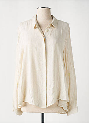Chemisier coupe droite manches longues beige IMPERIAL femme