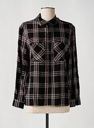 Chemisier coupe droite manches longues noir FREEMAN T.PORTER femme