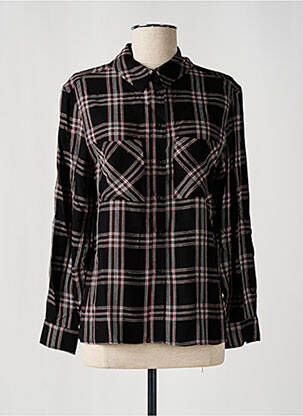 Chemisier coupe droite manches longues noir FREEMAN T.PORTER femme