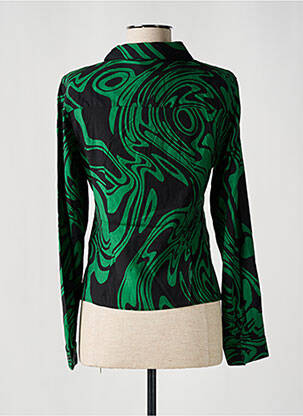Chemisier coupe cintrée manches longues vert DESIGUAL femme