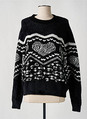Pull resserrée sur le bas manches longues noir DESIGUAL femme
