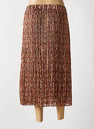 Jupe mi-longue taille élastique beige GARCIA femme