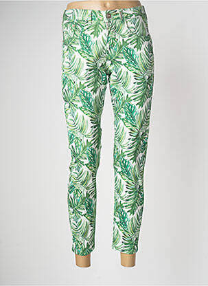 Pantalon 7/8 stretch taille normale vert CREAM femme