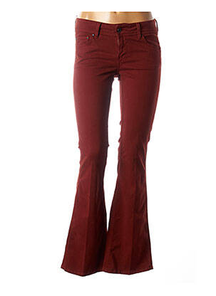 Pantalon flare stretch taille basse rouge PEPE JEANS femme