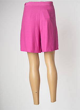Bermuda taille à pinces taille haute rose SEE U SOON femme