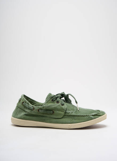 Chaussures bâteau vert NATURAL WORLD pour homme