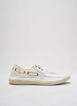 Chaussures bâteau bout rond bout rond blanc NATURAL WORLD homme
