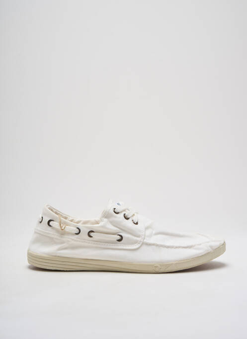 Chaussures bâteau blanc NATURAL WORLD pour homme