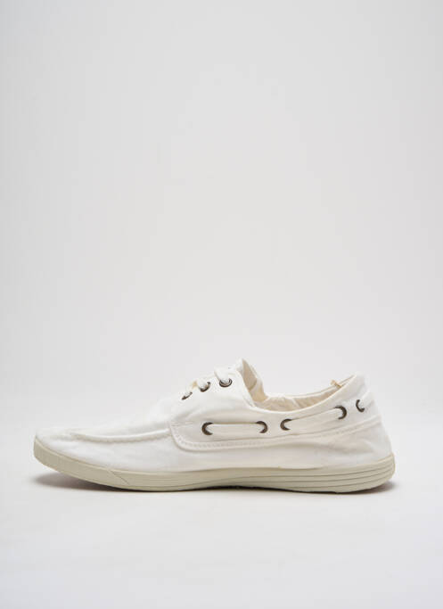 Chaussures bâteau blanc NATURAL WORLD pour homme