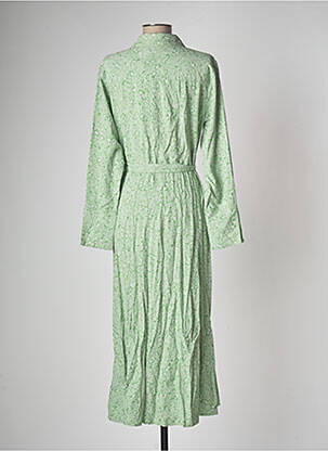 Robe longue manches longues manches longues vert CREAM femme