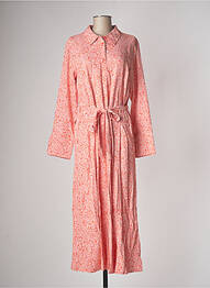 Robe longue manches longues manches longues orange CREAM femme