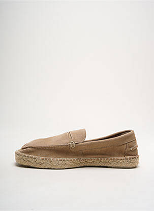 Espadrilles nubuck bout rond beige NATURAL WORLD homme