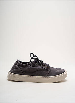 Baskets semelle amovible bout rond gris fonce NATURAL WORLD homme