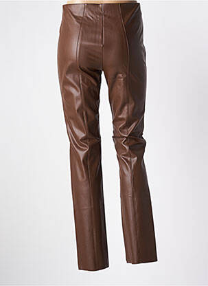 Legging effet matière satinée taille haute marron ONLY femme