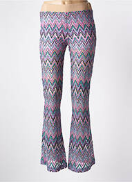 Pantalon flare taille élastique taille normale violet VIE TA VIE femme
