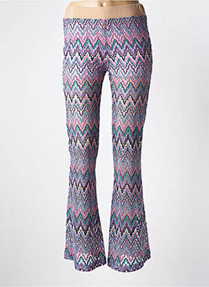Pantalon flare taille élastique taille normale violet VIE TA VIE femme