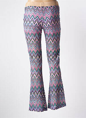 Pantalon flare taille élastique taille normale violet VIE TA VIE femme