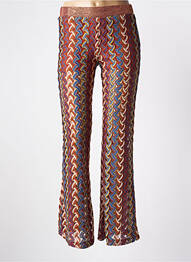 Pantalon flare taille élastique taille normale marron VIE TA VIE femme
