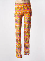 Pantalon flare stretch taille haute orange VIE TA VIE femme