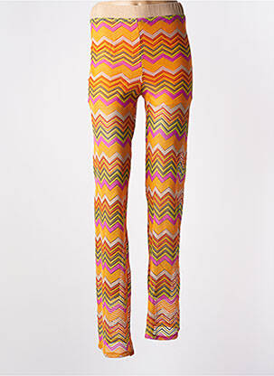 Pantalon flare stretch taille haute orange VIE TA VIE femme