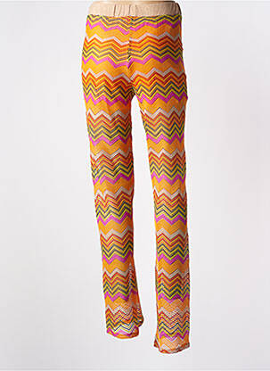 Pantalon flare stretch taille haute orange VIE TA VIE femme