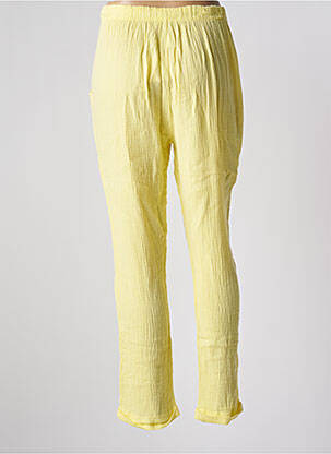 Pantalon droit taille haute taille haute jaune THE CORNER femme