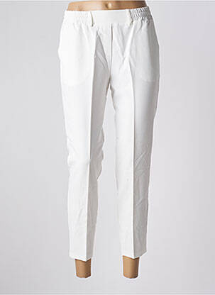 Pantalon 7/8 stretch taille normale blanc JANIS & JOHN femme