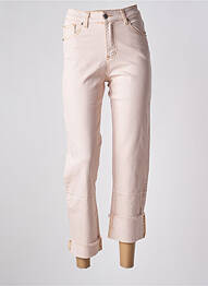 Jeans coupe droite taille haute taille haute rose INTUITION femme