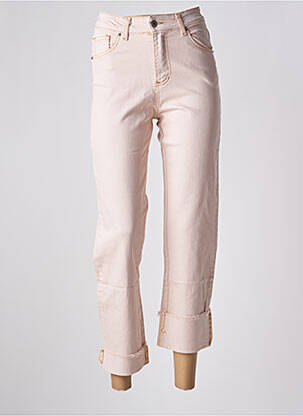 Jeans coupe droite taille haute taille haute rose INTUITION femme