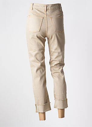Jeans coupe droite taille haute taille haute beige INTUITION femme