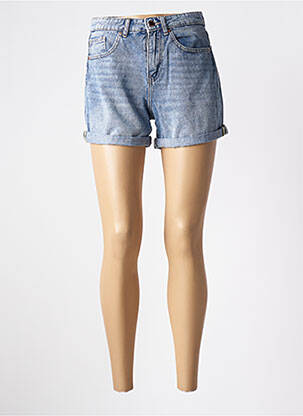 Short tissage denim taille haute bleu ONLY femme