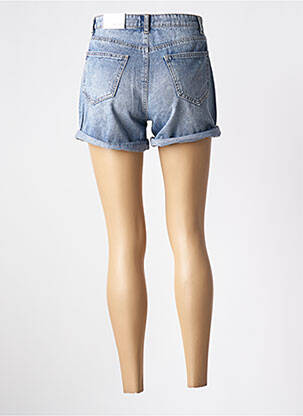 Short tissage denim taille haute bleu ONLY femme