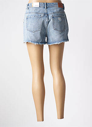 Short tissage denim taille haute bleu ONLY femme