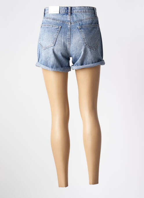 Short tissage denim taille haute bleu ONLY femme